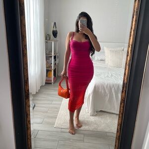 TA3 Sweetie Mesh Column Dress